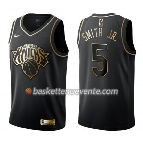 Maillot Basket New York Knicks Dennis Smith Jr. 5 Nike Noir Gold Edition Swingman - Homme